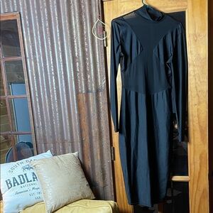 YUFEI Black sheer dress, Size L